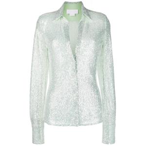 Рубашка с длинными рукавами и эффектом металлик