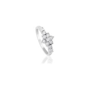 Белое золото Кольцо с бриллиантом Rlk02826-a01