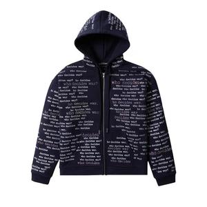 Толстовки на молнии Who Decides War Scripture Zipper Hoodie 'Индиго'