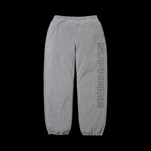 Брюки Supreme Spellout Embroidered Polartec Pant 'Серый'