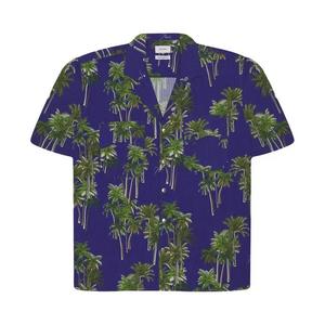 Рубашки на пуговицах Rhude Searsucker Гавайская рубашка 'Blue/Green'
