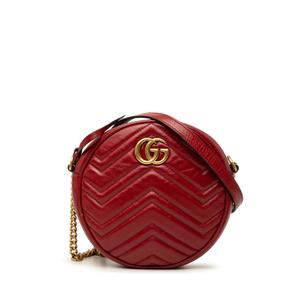 Сумка через плечо Mini GG Marmont Matelasse Leather Round (2000-2015 годы)