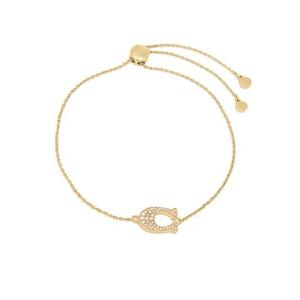 Coach Pave Signature Slider Браслет (91427)-GLD