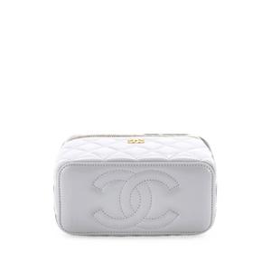 Клатч Pearl Crush Vanity Case with Chain Quilted Lambskin Small