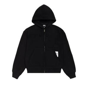 Худи Stussy Patch Zip Knit Hoodie 'Черный'
