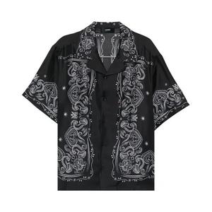 Рубашки на пуговицах Amiri Bandana Paint Bowling Shirt 'Black'