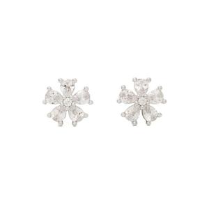 Серьги-гвоздики You're A Gem Flower Clear/Silver KO969