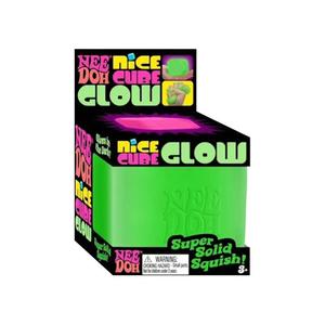 Игрушки и наборы для игр NeeDoh Nice Cube Glow Squishy Fidget Toy 'Green'