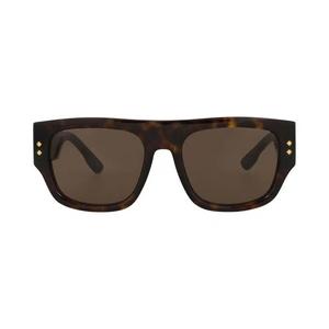 Gucci квадратные солнцезащитные очки 'Havana/Brown'