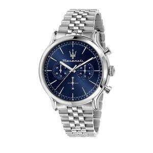 【2 года гарантии】Maserati Epoca 42mm Корпус Мужские хронограф Кварцевые часы из нержавеющей стали R8873618024 С люминесцентными стрелками