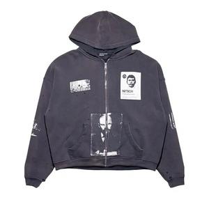 Толстовки Enfants Riches Déprimés Lenin's Nap Time Assemblage Zip Hoodie 'Washed Black'