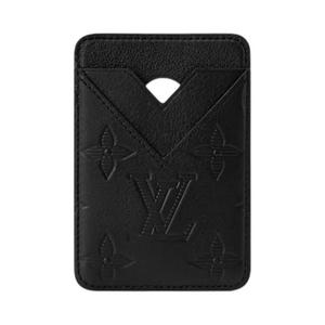 Кардхолдеры Louis Vuitton Magnetic Card Holder 'Black Monogram Shadow Calfskin Leather'