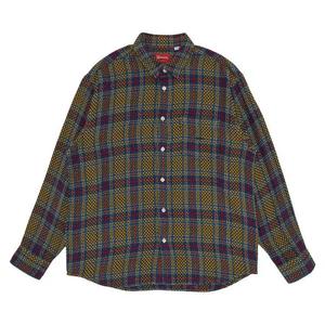 Рубашки на пуговицах Supreme Basket Weave Plaid Shirt 'Желтый'