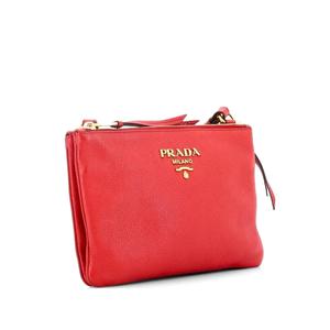 Маленькая сумка через плечо Double Zip Vitello Daino