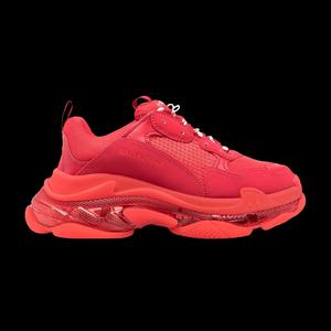 Кроссовки Balenciaga Triple S Sneaker 'Прозрачная подошва - Красные Белые шнурки'