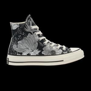 Повседневная баскетбольная обувь Converse Wmns Chuck 70 High 'Vintage Floral - Black Silver'
