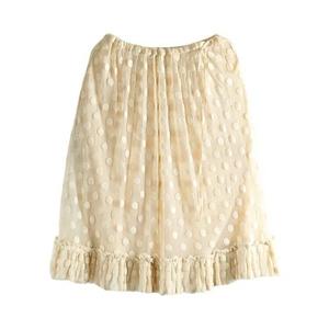 Юбки Dries Van Noten Large Polka Dot Mesh Skirt 'Ecru'