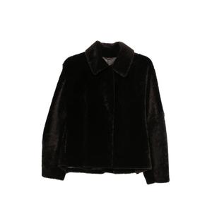 Куртка из овчины с косым воротником