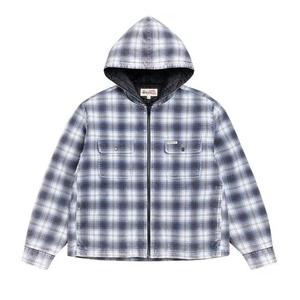 Фланелевые рубашки Stussy Zip Hooded Plaid Shirt 'Синий'