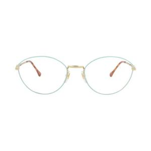 Очки Gucci кошачий глаз металлическая оправа «Золотой/Прозрачный»