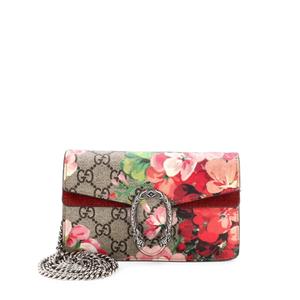 Сумка через плечо Dionysus Bag Blooms Print Super Mini из канваса с узором GG