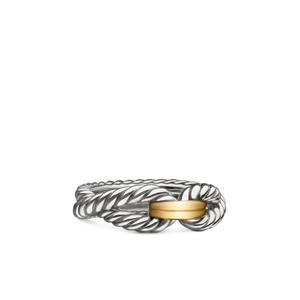 Кольцо Cable Loop из серебра и желтого золота (7 мм)
