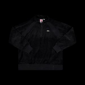 Полузастёжки Supreme x Lacoste Velour Half Zip Track Top «Чёрный»