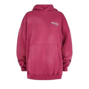 Худи Balenciaga Embroidered Campaign Logo Hoodie 'Dark Fushia White Blue'