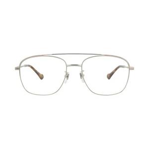 Очки Gucci Aviator-Frame Metal Optical Frames «Silver Silver Transparent»