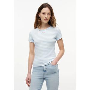 Футболка с воротником-стойкой, облегающая, с ребристой вязкой - Tommy Jeans