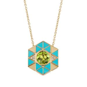 Колье Evil Eye с бирюзой