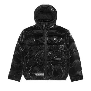 Куртки AAPE Moonface Hooded Down Shiny Jacket 'Black'