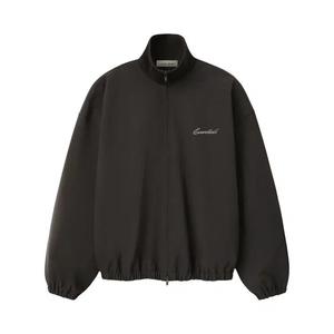 Толстовка на молнии Fear of God Essentials Bonded Nylon Signature Full Zip Track Jacket «Чернильно-черный»
