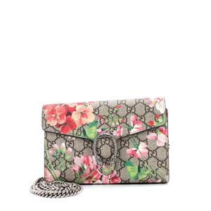 Маленькая сумка через плечо Dionysus Chain Wallet Blooms Print GG Coated Canvas
