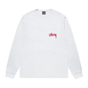 Футболка с длинным рукавом Stussy Beat Crazy Long-Sleeve Tee 'White'