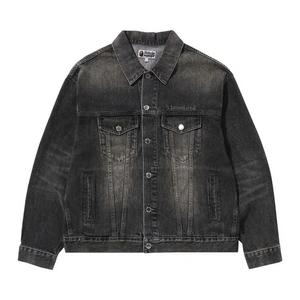 Джинсовые куртки BAPE Distressed Denim Trucker Jacket 'Black'