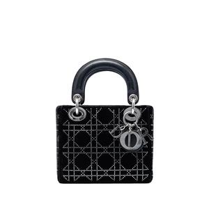 Сумка-сэтчел Mini Satin Cannage Strass Crystal Embellished Lady Dior (2011 год)