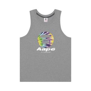 Топы AAPE Tie-Dye Moonface Tank Top 'Серый/Хитер'