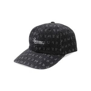 Кепки Supreme Jacquard Logos Denim Six-Panel 'Black'