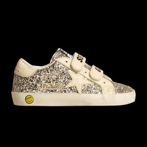 Кроссовки Golden Goose Old School Kid 'Платиновый Глиттер'