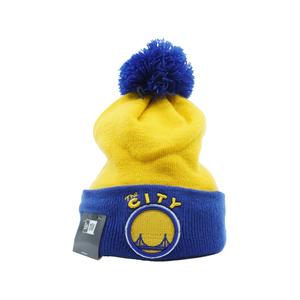 Шапка бини Golden State Warriors с помпоном
