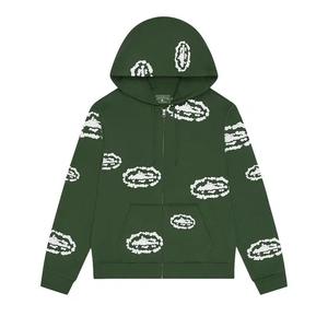Толстовки Denim Tears x Cortiez Island Wreath Zip Hoodie 'Green'