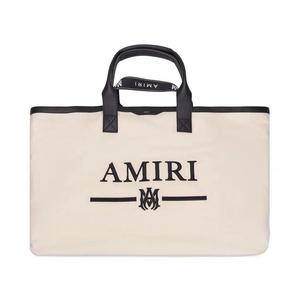 Сумка-тоут Amiri Natural/Black Canvas Embroidery Tote Bag 'Кремовый'