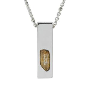 Серебряное колье Cuboid Amulet с топазом