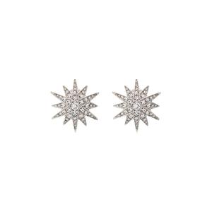 Серьги-клипсы Starburst с кристаллами