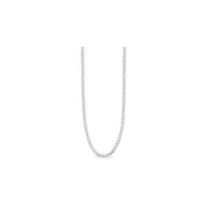 Цепь из стерлингового серебра 925 пробы машинного плетения Curb Chain Necklace SR002 (2,20 мм, 52 см)