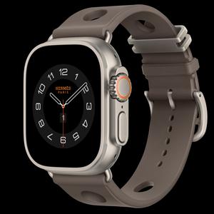 Apple Watch Hermès Ultra 4 49 мм, GPS + Cellular, титан, Natural, ремешок Gris Titane Scub’H Diving