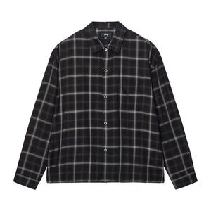 Рубашки на пуговицах Stussy Shadow Plaid Rayon Shirt «Чёрный»