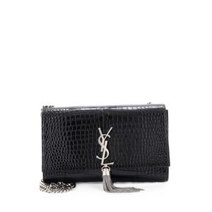Сумка через плечо Classic Monogram Tassel Crocodile Embossed Leather Medium