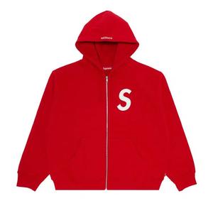 Толстовки на молнии Supreme S Logo Zip Up Hooded Sweatshirt 'Red'
